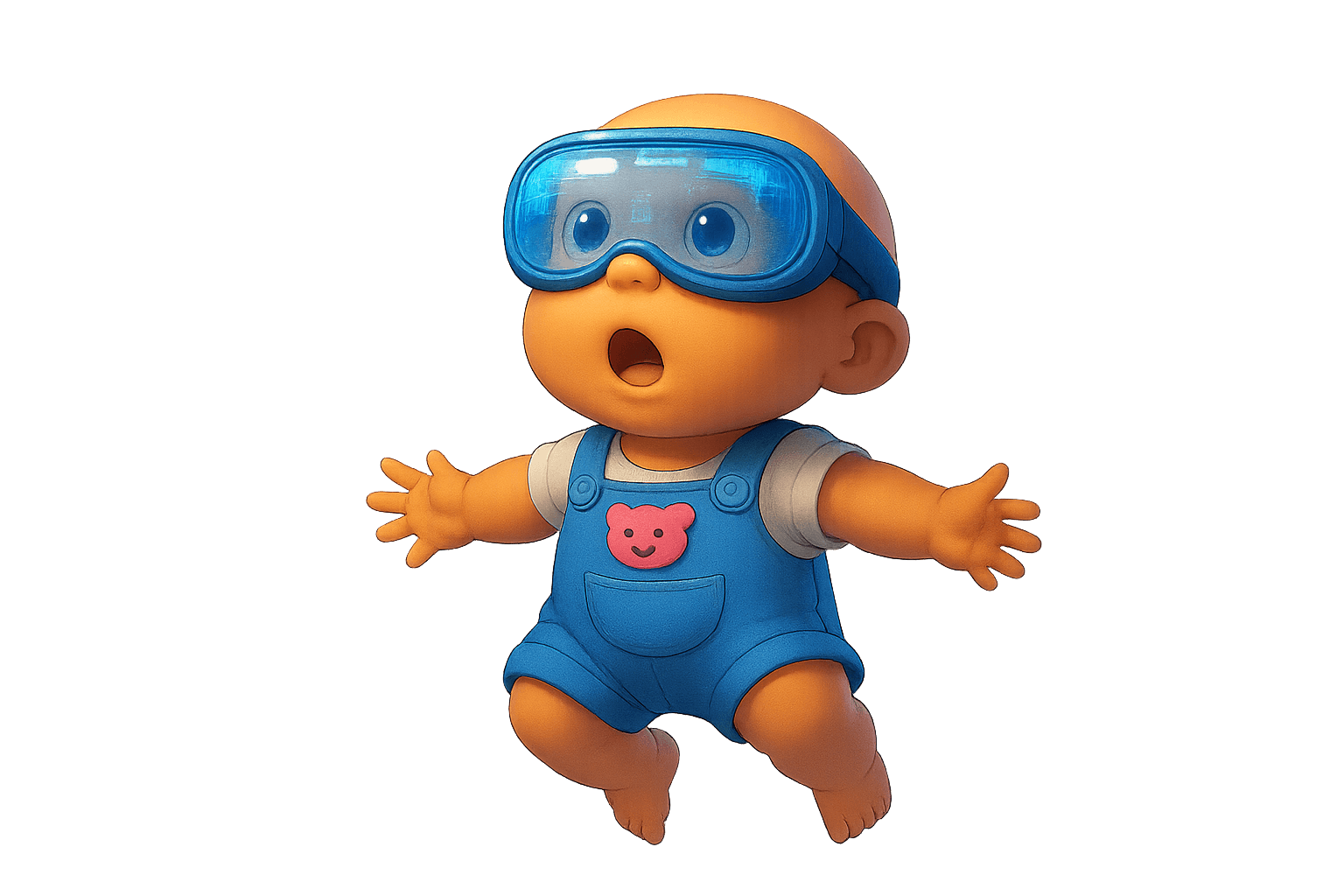 The Baby floating in space